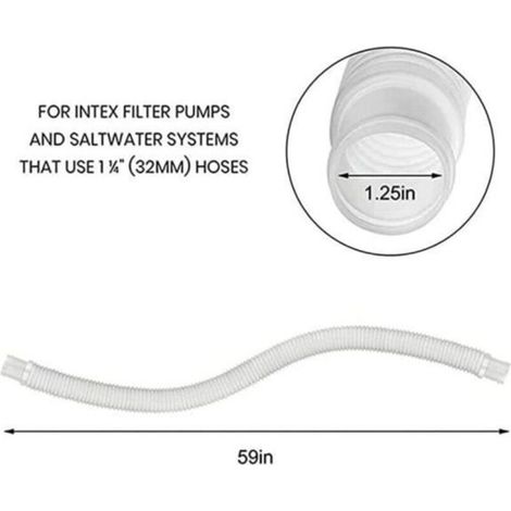 Intex Poolschlauch – 2 Stück, 32 mm – Transparentes PVC – Langlebig und leicht (1/5)