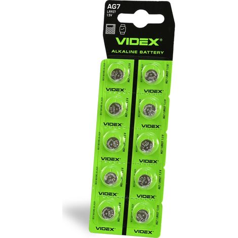 Blíster de 10 pilas alcalinas Videx AG7/LR926.
