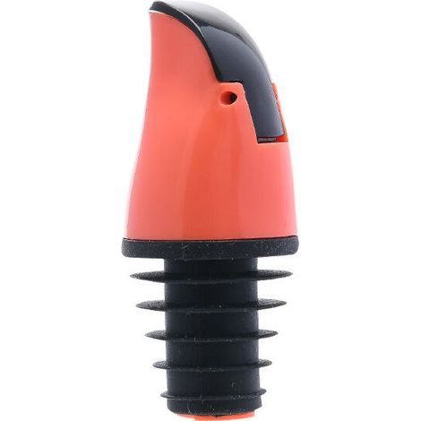 2 Pièces Bouteille d'huile avec Bec verseur et Bouchon distributeur, pour vin, sauce soja, vinaigre, ustensile de cuisine à une main, couleur rouge orangé (1/5)
