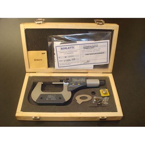 Micrometro digitale per esterni BORLETTI MDE2 lettura 25 � 50 mm