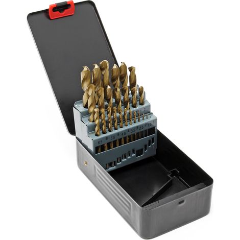 Juego de brocas en espiral HSS Set 25 uds. Brocas de metal Ø1-13 mm Brocas de acero Universales