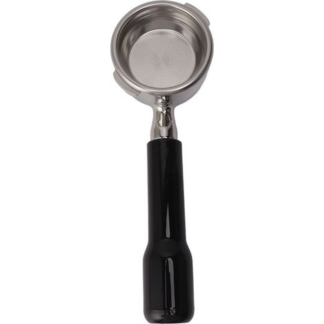 Porte-filtre sans fond en acier inoxydable, 58 mm, 2 poignées, prise en main confortable, accessoire pour machine à café GAGGIA BABY EVOLUTION, noir (1/5)