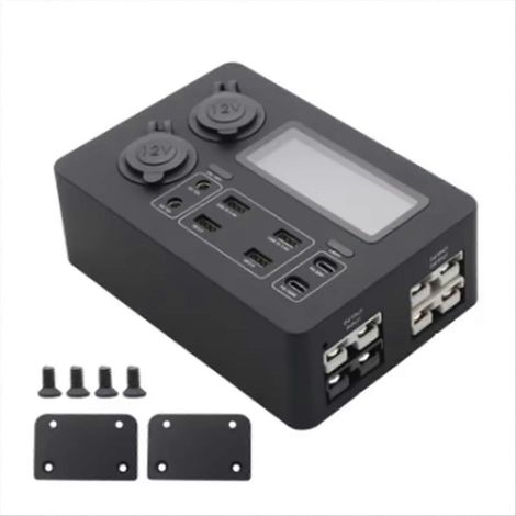 Hub de chargement USB pour voiture avec lumière LED et port Type C pour une gestion efficace de l'alimentation sans câble (1/5)
