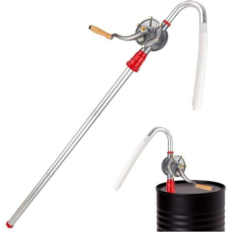 AIPERQ Drum Pump, Hand Crank Pump, 29 L/Min, Manual Rotating Hand Crank Drum in Aluminum Alloy, Hand Pump for Tank, Manual Fuel Pump (1/4)