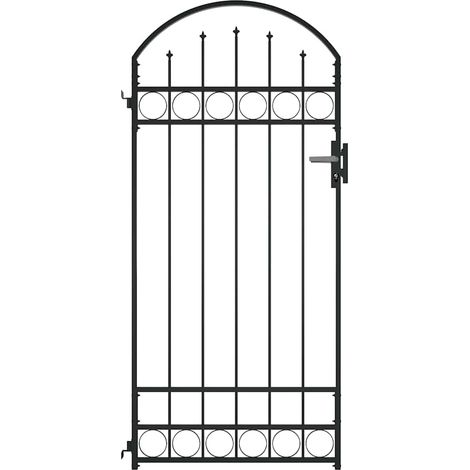 Maison Exclusive - Gartentor ASSEN mit Bogenabschluss Stahl 89 x (1/5)