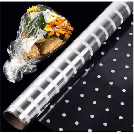 Rotolo di cellophane, carta da regalo per fioristi in cellophane trasparente da 30 m40 cm, pellicola di cellophane trasparente per confezioni regalo