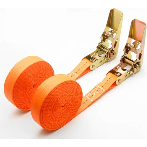 Heavy-duty metal buckle cargo straps for cars and trucks - strong ratchet straps for secure transport of luggage and freight. (3M) (1/5)