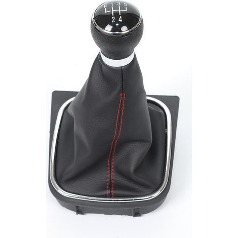 Geeignet für Schaltsätze für Volkswagen Sagitar, Golf und Jetta, inklusive Lederschaltknäufen mit roten Ziernähten und einem 5-Gang-Set. (1/4)