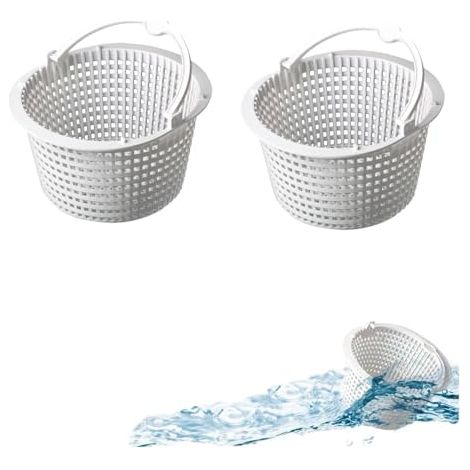 2 Pièces Panier Skimmer Piscine 19cm - Filtre En Plastique Durable, Facile à Installer, Accessoire Essentiel Pour Filtration Efficace Et Entretien De Votre Piscine. (1/5)