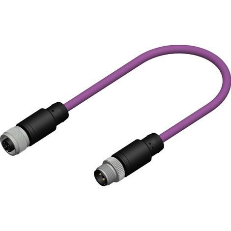 Connecteur pré-câblé RS PRO 4 conducteurs , Fiche femelle droite Femelle vers Fiche mâle droite, 5m ( Prix pour 1 )