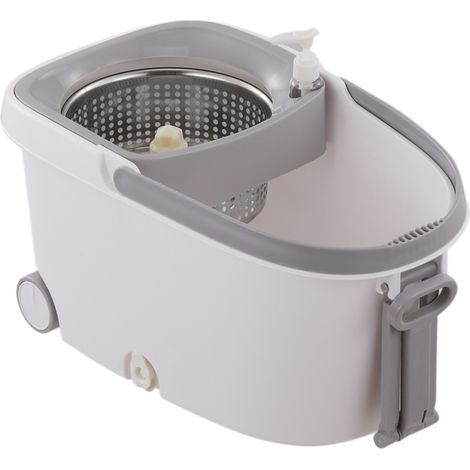 Gray and White Household Lazy Hands-free Floor Cleaning Tool Mop and Bucket Set (1/5)