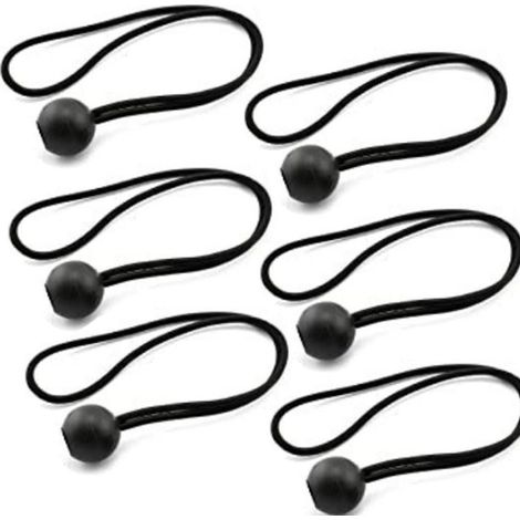 Elastische Kunststoff-Kugelkordel – 2,5 m – Für Zeltplanen, Trampoline, Strand – 4er-Pack (1/5)