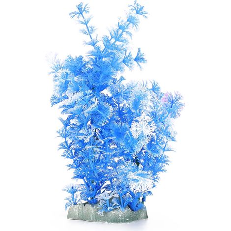 Plantes aquatiques artificielles en plastique violet et blanc pour aquarium, accessoires pour aquarium. (1/5)