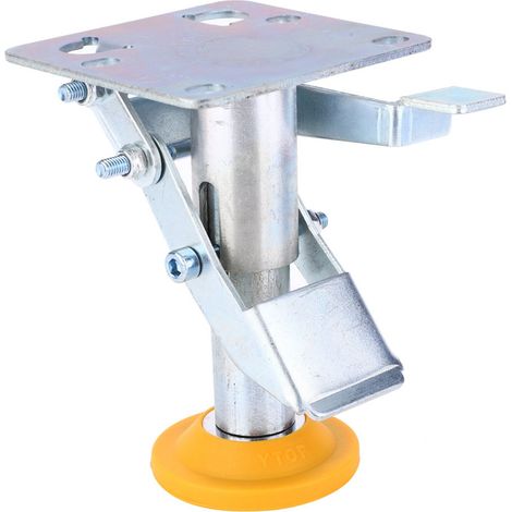 Wagenbremse mit Bodenverriegelung aus Manganstahl, Wagenverriegelung mit TPU-Pad für 4–5-Zoll-Rollen, X-75-32-3 (1/5)