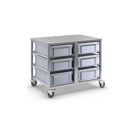 kaiserkraft  Carrello per contenitori in acciaio inox  6