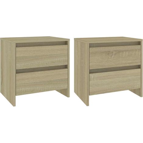 Maison Exclusive - Comodini 2 pz Rovere Sonoma 45x34,5x44,5 cm in Truciolato (1/5)