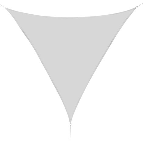 Voile d'ombrage triangulaire 4x4x4 m polyester imperméabilisé 160 g/m² gris