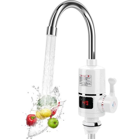 Chauffe - eau électrique ta 220 V 3000 W pour cuisine, salle de bains, salon, chambre à coucher [Classe énergétique a] (1/5)