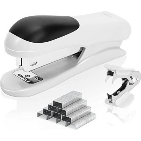 Agrafeuse - 24/6 - Capacité 25 Feuilles - Ergonomique - Bureau - Blanc - 1 Pièce (1/4)