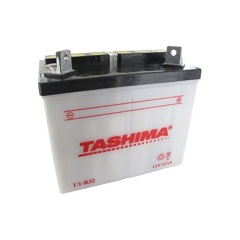 Batterie Blei Tashima für Rasentraktor 12V, 32A. L: 196, B: 131, H: 184 mm, + rechts. (ohne Säure geliefert). - Batterie a