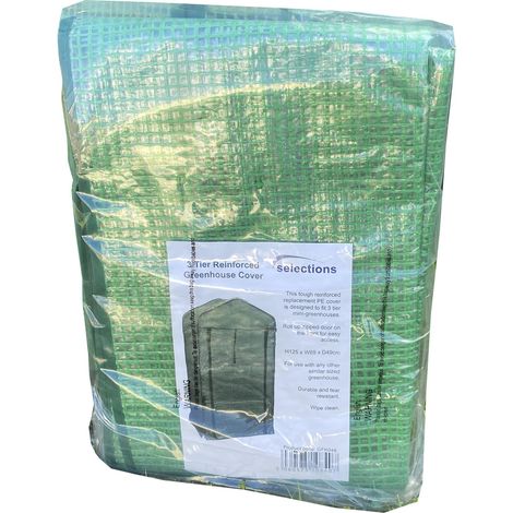 3 Tier Mini Greenhouse Re-inforced Replacement Cover (1/5)