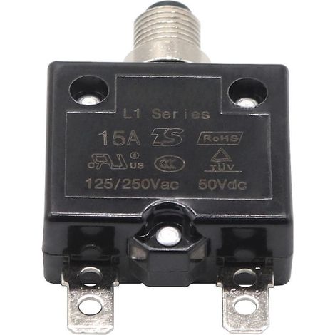 (15 A) Disjoncteur 15 A Interrupteur Thermique  Rinitialisation En Option, 125-250 V Ac 50 V Dc Protection Contre Les Surcharges De Courant Disjon