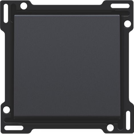 Bouton d'arrêt d'urgence composable – Enjoliveur 1 touche anthracite – Compatible interrupteur va-et-vient et bouton-poussoir – Design moderne – Niko