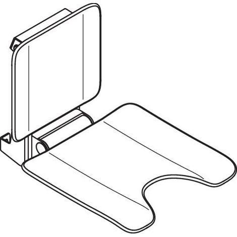 HEWI 900.51.11060 CV Siège suspendu avec découpe entre-jambes, (1/2)