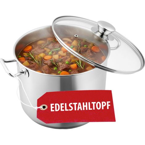 Topf MagicHome Chloe, 24 cm, 8 Lit., mit Glasdeckel, Edelstahl (1/5)