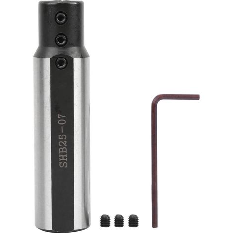 Porte-outil d'alésage intérieur SHB25‑07 7mm pour tour, barre en carbure pour petits alésages (1/5)