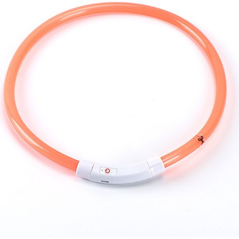 Collar para perros con luz LED recargable por USB, collar de seguridad de PVC para perros grandes, medianos y pequeños. (1/5)