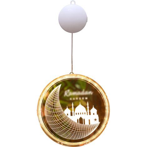 Lampe Suspendue Château Lunaire LED, Éclairage Décoratif Festif Orient Moyen, Lumière Ambiance Lune Étoile 16 Cm Blanc Chaud (1/5)