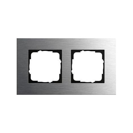 Rahmen Gira 2-fach Edelstahl IP20 horizontal vertikal (1/5)
