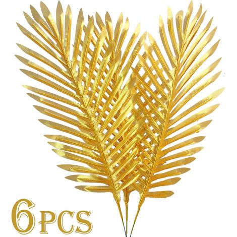 6 STÜCKE Künstliche Palmenblätter Imitation Blatt Künstliche Pflanzen Gefälschte Tropische Große für Zuhause Arrangement Dschungel Hochzeit Geburtstag Party Dekoration Lieferungen (1/5)