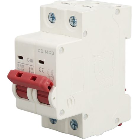 Disjoncteur bipolaire CC, disjoncteur miniature haute sensibilité pour système photovoltaïque solaire, 40 A 500 V