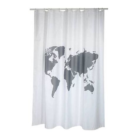 TENDA PER DOCCIA IN TESSUTO POLIESTERE WORLD Misura: cm 180x200