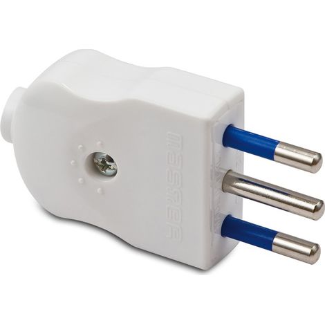 Spina della serie Compact 2 poli+T 10 A Bianca Master 05021B