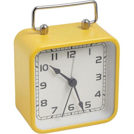 Réveil silencieux pour étudiants, montre à quartz lumineuse jaune (1/5)