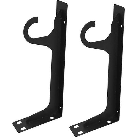 Supports muraux robustes pour tringle à vêtements avec crochets et étagères métalliques pour chambre à coucher (1/5)