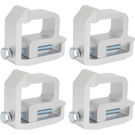 4 Morsetti universali cofano del camion, argento, camion pick-up (1/5)