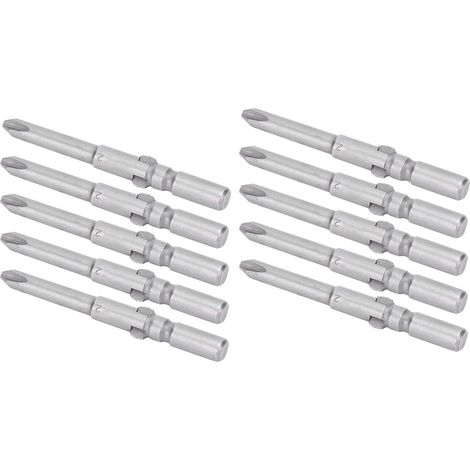 10 Stück 4 mm Kreuzschlitzschraubendreher-Bits aus S2-Legierungsstahl, magnetische elektrische Schraubendreherköpfe, Handwerkzeuge (1/5)