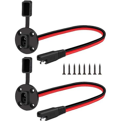 Stück SAE-Steckdosen-Seitenwandanschlusskabel, wetterfest, 12 AWG, Schnellanschluss, Solarpanel-Montagestecker mit 8 Schrauben