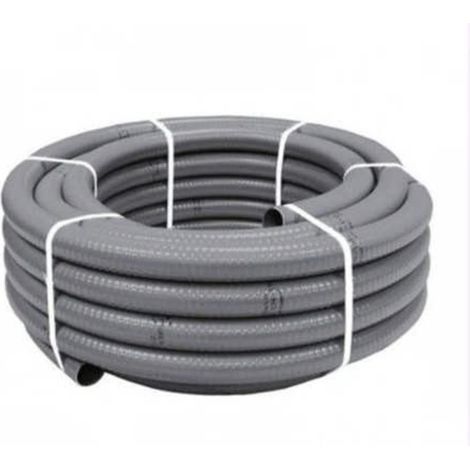 Tuberías flexibles de PVC gris Hidroflox 32mm en rollos de 25 m