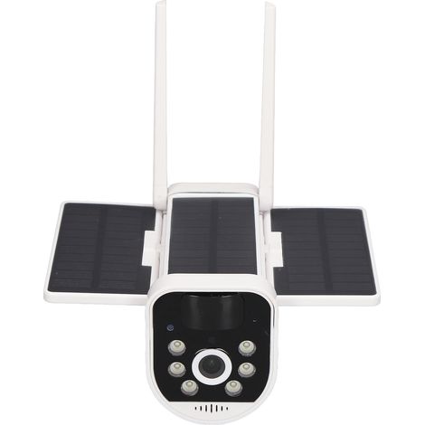 Caméra de Surveillance Solaire Extérieure sans Fil WiFi Vision Nocturne Détection de Mouvement PIR pour Maison (1/5)