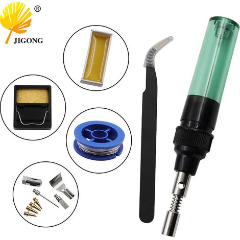 Kit de fer à souder à gaz 12 en 1, petit kit de fer à souder à gaz, outils de soudure et de réparation pour la maison, fer à souder à gaz (1/5)