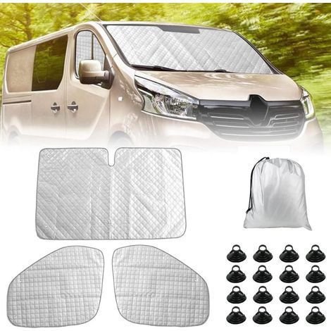Jeu de 3 rideaux occultants pour cabine Opel Vivaro / Renault Trafic 2001-2014 (1/5)