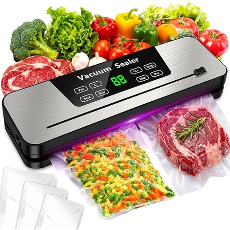 Vacuum Sealer Machine, Wet and Dry Modes, Cutting Knife, Vacuum Bags (1/5)