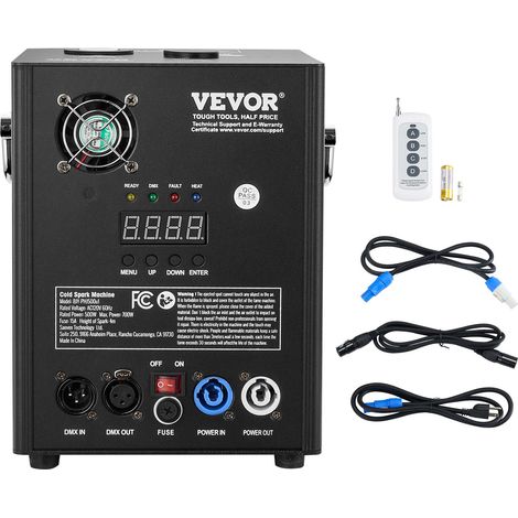VEVOR Máquina de control de 500 W Controlador de aleación de aluminio ajustable 2-4 m 7 minutos por recarga para escenarios, bodas, espectáculos de DJ, fiestas