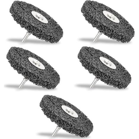 Discos de lijado de 100 mm - 5 unidades para amoladora angular - Discos de limpieza para metal, plástico y piedra. (1/5)