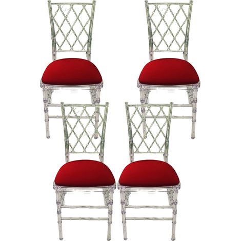 Lot de 4 housses de chaise extensibles en spandex pour salle à manger et cuisine. Housses de coussin extensibles pour chaises rondes et carrées. (1/4)